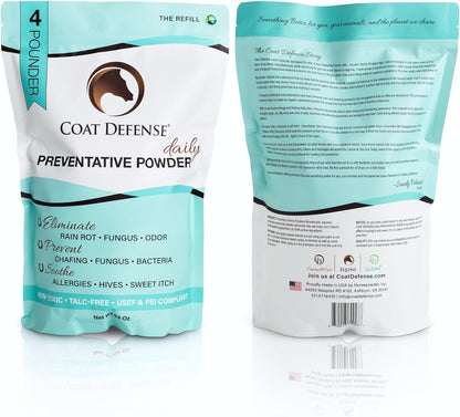 Daily Preventative Powder for Horses - Safe & Effective Equine Skin Conditioner Sweet Itch, Skin Funk, & Rain Rot - Dry Horse Shampoo, 64 Oz Formula with All Natural Ingredients
