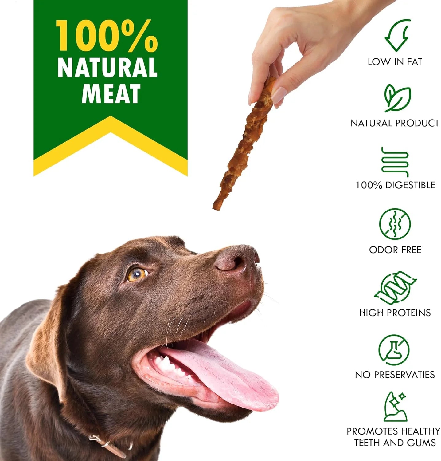 Golosinas Para Perros Palitos De Cuero Crudo Envueltos Con Pollo 11 Oz Golosinas Masticables Naturales Para Mascotas - Carne Sin Granos Y Snacks Secos De Grado Humano - Mejores Para Perros Pequeños Y Grandes (10.6 Oz (Paquete De 1), Pollo Ahumado)